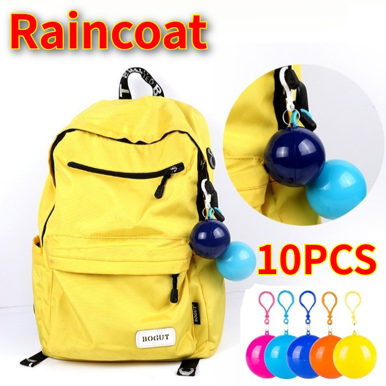 Emergency Poncho Rain - 10 PEÇAS Mini Ponchos de Chuva